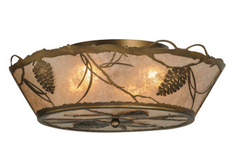 Whispering Pines Four Light Flushmount in Mahogany Bronze (57|31602)