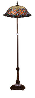 Tiffany Peacock Feather Floor Lamp in Antique Copper (57|31104)