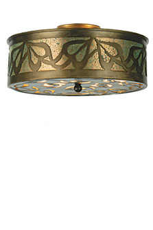 Morning Glory Three Light Flushmount in Antique Copper,Verdigris (57|30854)