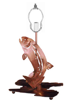 Leaping Trout Two Light Table Base in Antique Copper (57|29080)