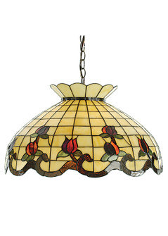 Roseborder Three Light Pendant in Beige Burgundy Xag (57|28671)