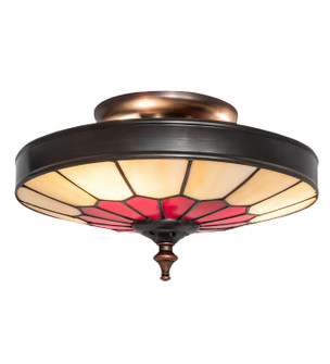 Vincent Three Light Flushmount in Craftsman Brown (57|27056)