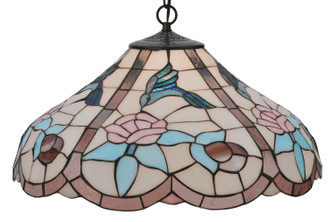 Hummingbird One Light Pendant in Lt Peach Pink Purple/Blue Seafoam (57|26635)