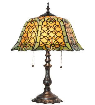 Duffner & Kimberly Shell & Diamond Two Light Table Lamp in Mahogany Bronze (57|264857)