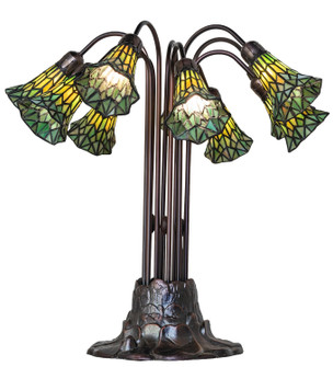 Stained Glass Pond Lily Ten Light Table Lamp in Mahogany Bronze (57|261670)