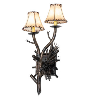 Pinewood Two Light Wall Sconce in Antique Copper,Burnished (57|261117)