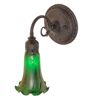 Green One Light Wall Sconce in Oil Rubbed Bronze (57|260475)