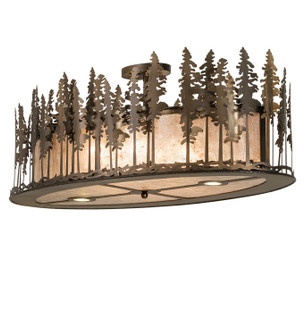Tall Pines Eight Light Flushmount in Antique Copper (57|260023)