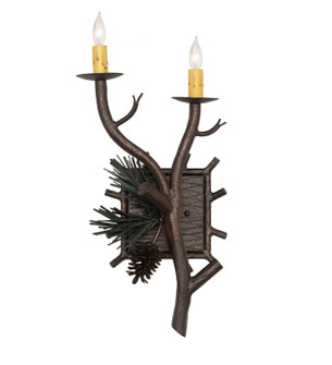 Pinewood Two Light Wall Sconce in Rust,Copper (57|258286)