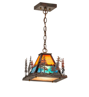 One Light Pendant in Antique,Burnished Copper (57|256256)