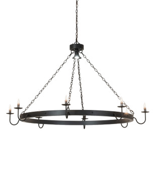 Suffolk Nine Light Chandelier in Black Metal (57|252175)