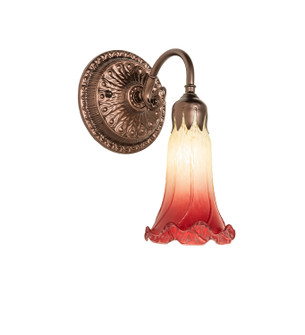 Seafoam/Cranberry Pond Lily One Light Wall Sconce in Mahogany Bronze (57|251861)