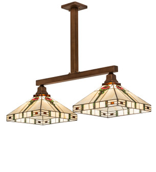 Parker Poppy Two Light Island Pendant in Craftsman Brown (57|250066)