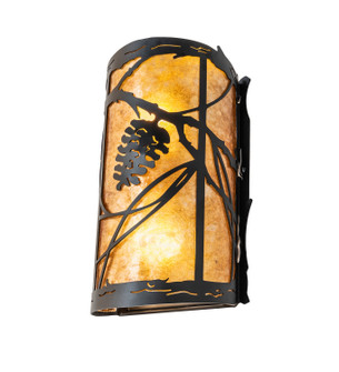 Whispering Pines Two Light Wall Sconce in Black Metal (57|247902)