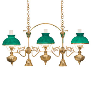 Sunbury Five Light Island Pendant in Craftsman Brown,Natural Brass (57|247597)