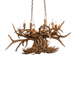 Antlers Ten Light Chandelier in Antique Copper (57|247232)