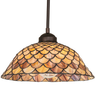 Tiffany Fishscale One Light Pendant in Mahogany Bronze (57|245670)