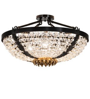 Chrisanne Three Light Flushmount in Black Metal (57|245004)