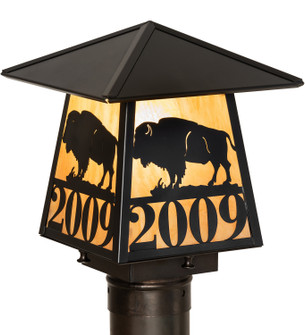 Personalized One Light Post Mount in Craftsman Brown (57|244369)