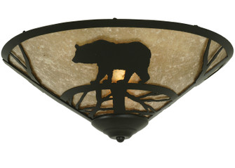 Bear On The Loose Two Light Flushmount in Black Metal (57|243401)