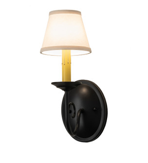 Jenna One Light Wall Sconce in Black Metal (57|240912)