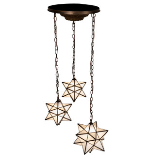 Moravian Star Three Light Pendant in Antique Copper (57|239858)