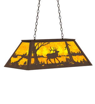 Elk At Lake Six Light Pendant in Mahogany Bronze (57|234163)