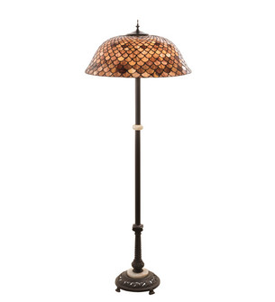 Fishscale Three Light Floor Lamp in Mahogany Bronze (57|230384)