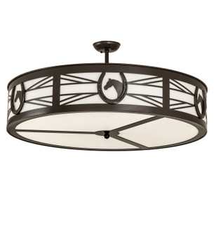 Horseshoe Six Light Semi-Flushmount in Timeless Bronze (57|230010)