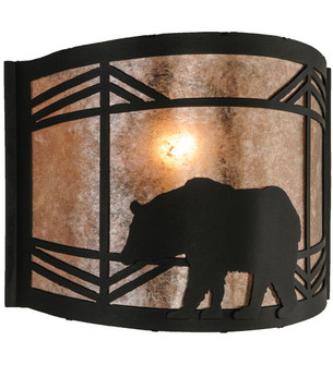 Lone Bear One Light Wall Sconce in Black Metal (57|22937)