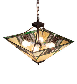 Pinecone Ridge Four Light Pendant in Mahogany Bronze (57|224378)