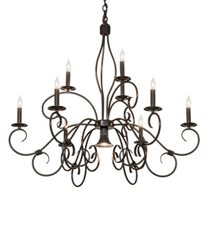 Grace Ten Light Chandelier in Timeless Bronze (57|224136)