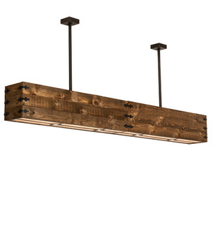 Reclamare 12 Light Pendant in Natural Wood,Oil Rubbed Bronze (57|223626)