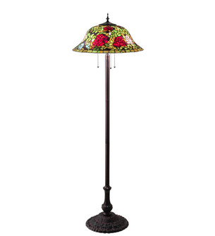 Tiffany Rosebush Three Light Floor Lamp in Mahogany Bronze (57|216879)