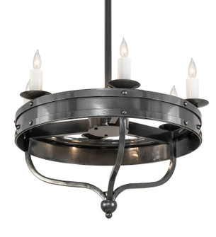 Parnella Six Light Chandelier in Nickel (57|215651)