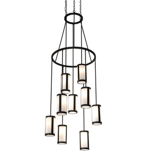 Cartier Nine Light Chandelier in Wrought Iron (57|215598)