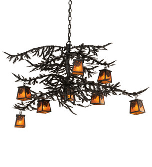 Pine Branch Eight Light Chandelier in Mahogany Bronze (57|214270)