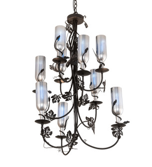 Tuscan Vineyard Nine Light Chandelier in Black Metal,Chrome (57|212975)