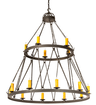 Lakeshore 15 Light Chandelier in Black Metal,Custom (57|204942)