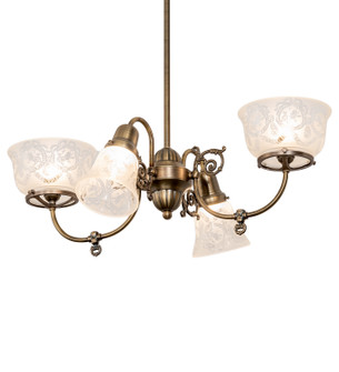 Revival Four Light Chandelier in Antique Brass (57|202105)