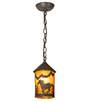 Running Horses One Light Mini Pendant in Timeless Bronze (57|201028)