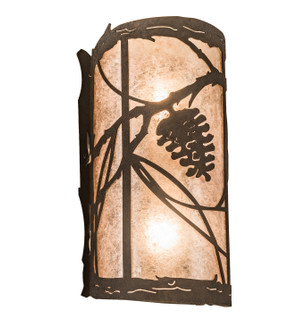 Whispering Pines Two Light Wall Sconce in Black Metal (57|200851)