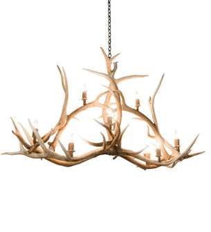 Antlers Ten Light Chandelier in Antique Copper (57|200467)