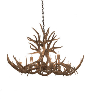 Antlers Ten Light Chandelier in Antique Copper (57|200459)