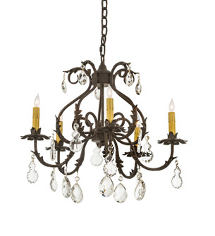 Chantilly Five Light Chandelier in French Bronzed,Crystal (57|199258)