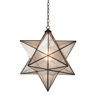 Moravian Star One Light Pendant in Mahogany Bronze (57|198460)