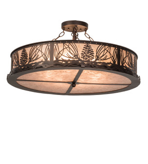 Mountain Pine Eight Light Flushmount in Mahogany Bronze (57|195360)