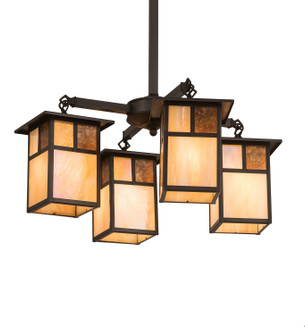 Hyde Park Four Light Chandelier in Craftsman Brown (57|194838)