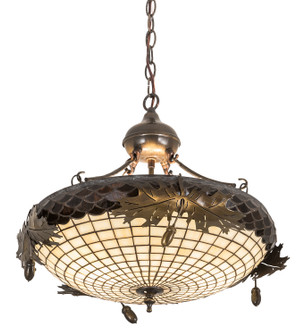 Greenbriar Oak Two Light Inverted Pendant in Antique Brass (57|194015)