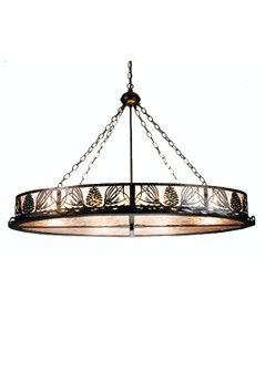 Mountain Pine Eight Light Inverted Pendant in Antique Copper (57|19343)